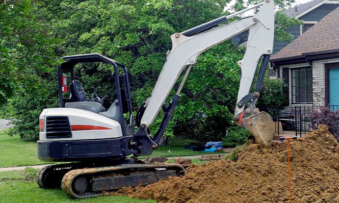 Plumbing Excavation Residential Area